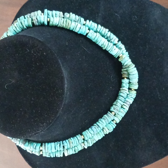 Zoe B 14kt Gold Turquoise Beaded Toggle Necklace 17-18" - Picture 5 of 11